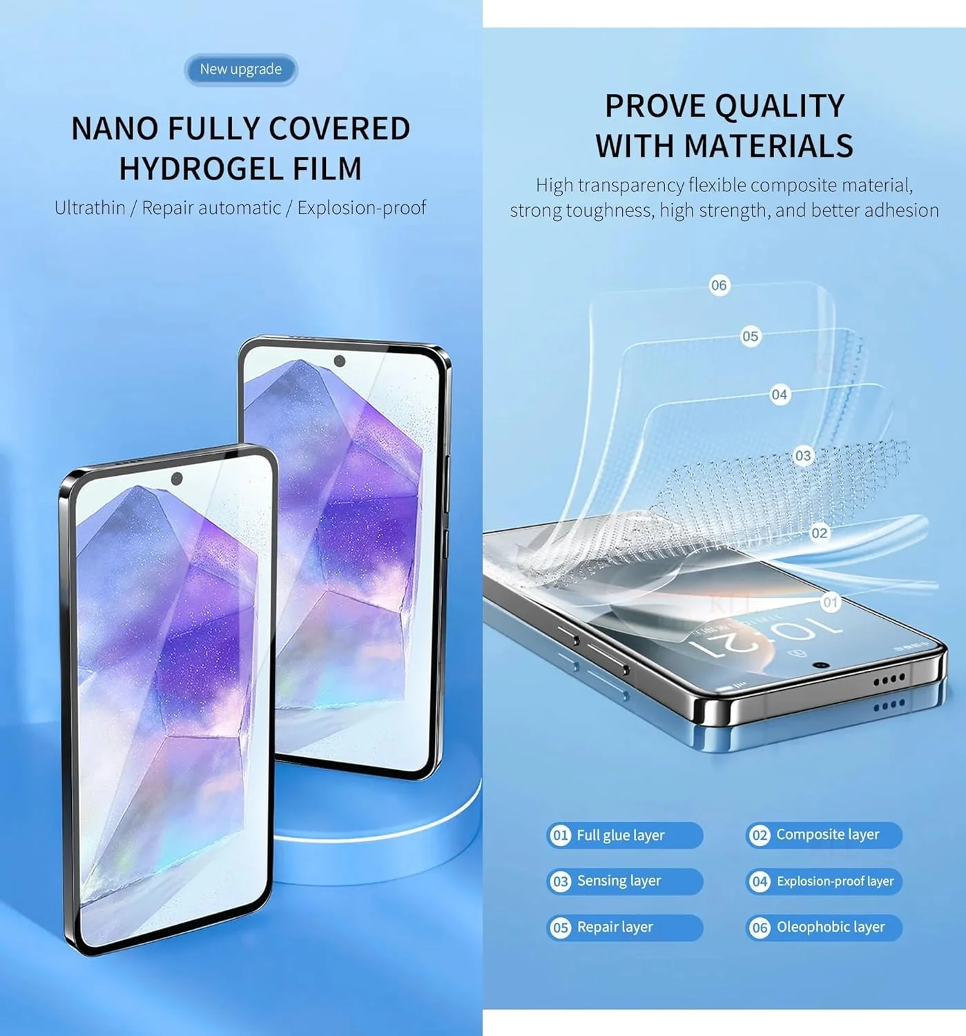 محافظ صفحه نمایش هیدروژل ضد گرد و غبار Yiranzix برای ناتینگ فون (3) 5G سایز 6.67 اینچ، فیلم ژله ای TPU محافظ صفحه نمایش انعطاف پذیر HD شفاف، بازگشایی قفل اثر انگشت، فوق العاده نازک، بسته 2 عددی محافظ صفحه نمایش هیدروژل ضد گرد و غبار Yiranzix برای ناتینگ فون (3) 5G سایز 6.67 اینچ، فیلم ژله ای TPU محافظ صفحه نمایش انعطاف پذیر HD شفاف، بازگشایی قفل اثر انگشت، فوق العاده نازک، بسته 2 عددی