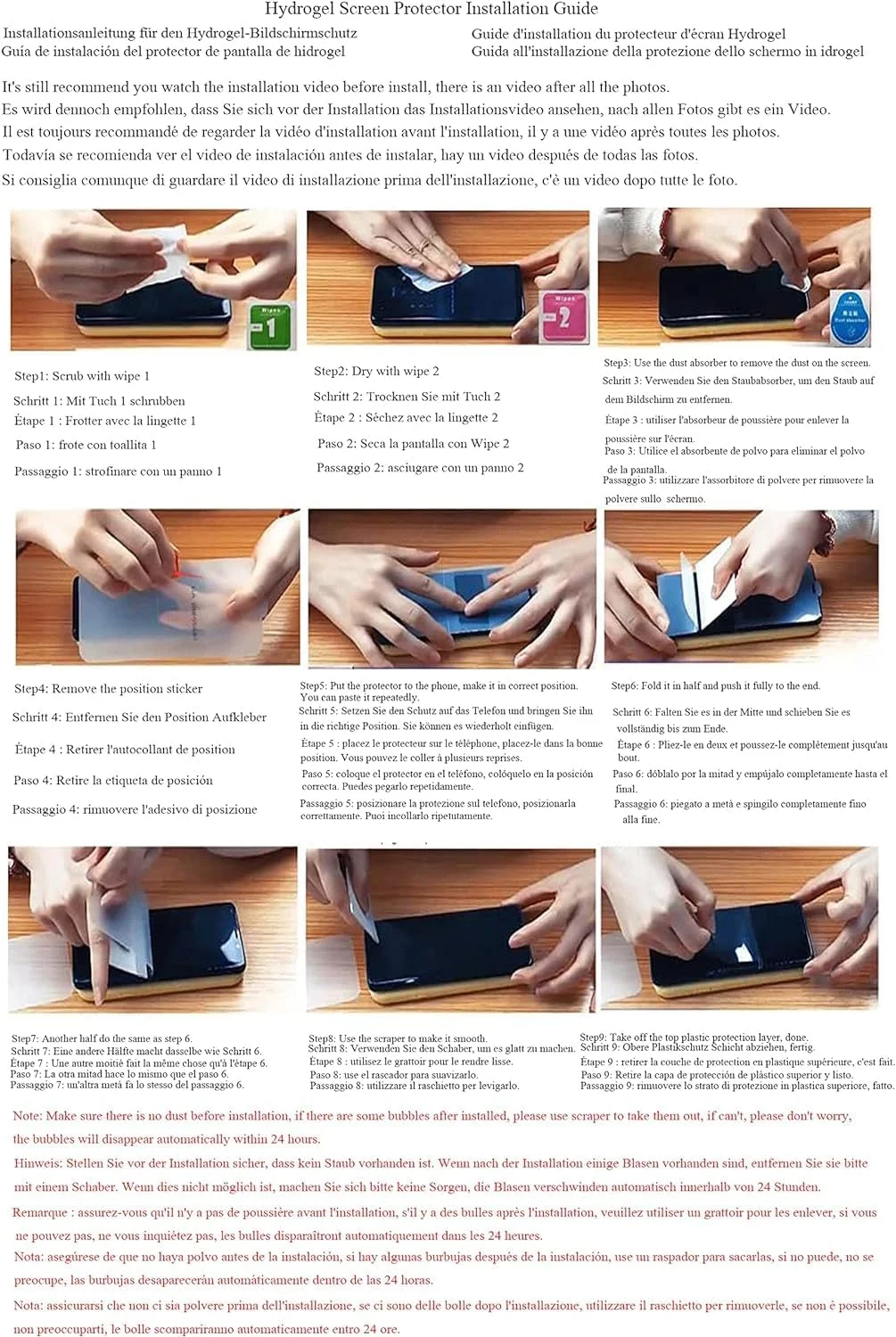 فیلم هیدروژل با حساسیت بالا Renwox، دو عدد، مناسب برای گوشی Nothing Phone (2) 5G 6.7 اینچ، محافظ صفحه نمایش شفاف HD انعطاف پذیر، ضد انفجار، باز کردن قفل با اثر انگشت، فیلم هیدرولیک