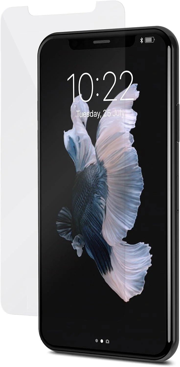 محافظ صفحه نمایش شیشه ای شفاف Moshi Airfoil برای آیفون X - فوق العاده حساس به لمس - ضد ضربه - ضد خش