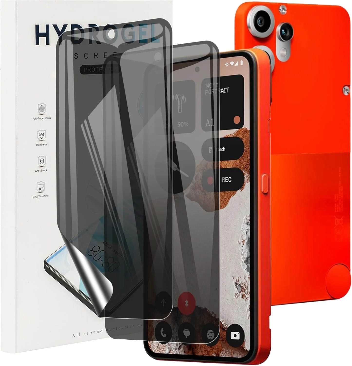 محافظ صفحه نمایش حریم خصوصی KUSINHOKA برای گوشی ناتینگ CMF Phone 2 Pro، [2 عدد] فیلم محافظ هیدروژل HD انعطاف پذیر، [ضد خش] محافظ صفحه نمایش حریم خصوصی برای CMF Phone 2 Pro