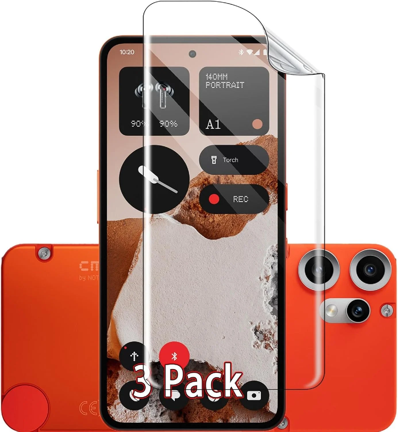 محافظ صفحه نمایش GIOPUEY [3 عدد] سازگار با Nothing CMF Phone 2 PRO، TPU انعطاف پذیر، فوق العاده باریک، سازگار با کاور، مقاوم در برابر خراش