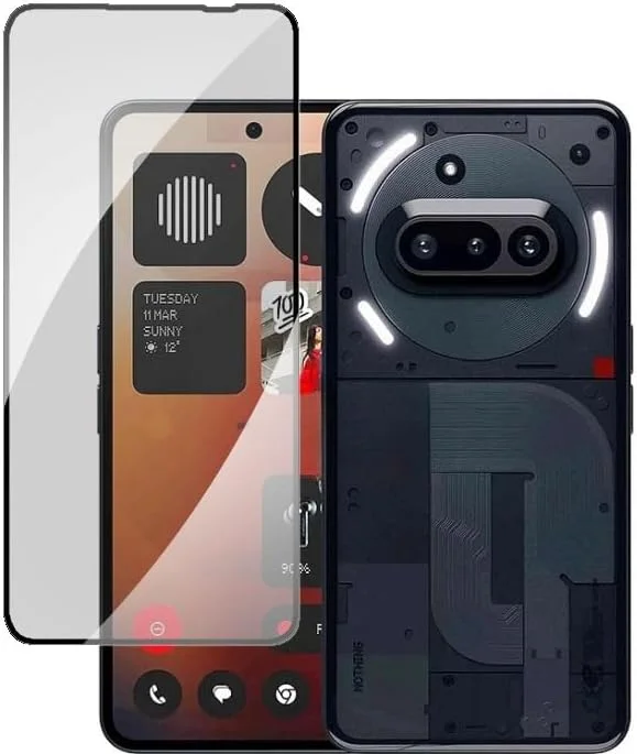 محافظ صفحه نمایش حریم خصوصی Gruattreay سازگار با ناتینگ فون (3a)، یک ورق فیلم سخت حرارت دیده با ویژگی های ضد اثر انگشت و ضد خش