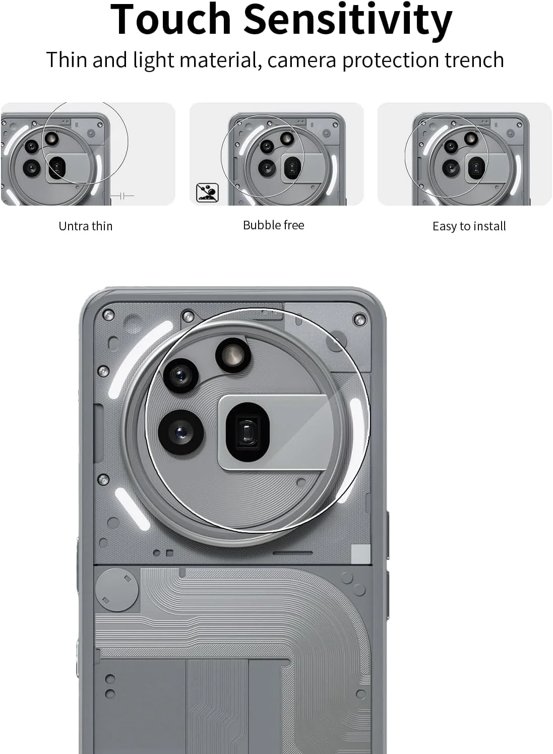 محافظ صفحه نمایش گوشی ناتینگ فون 3A پرو به همراه محافظ لنز دوربین، وضوح 9HD، پوشش کامل، بسته 2 عددی محافظ صفحه نمایش گوشی ناتینگ فون 3A پرو به همراه محافظ لنز دوربین، وضوح 9HD، پوشش کامل، بسته 2 عددی