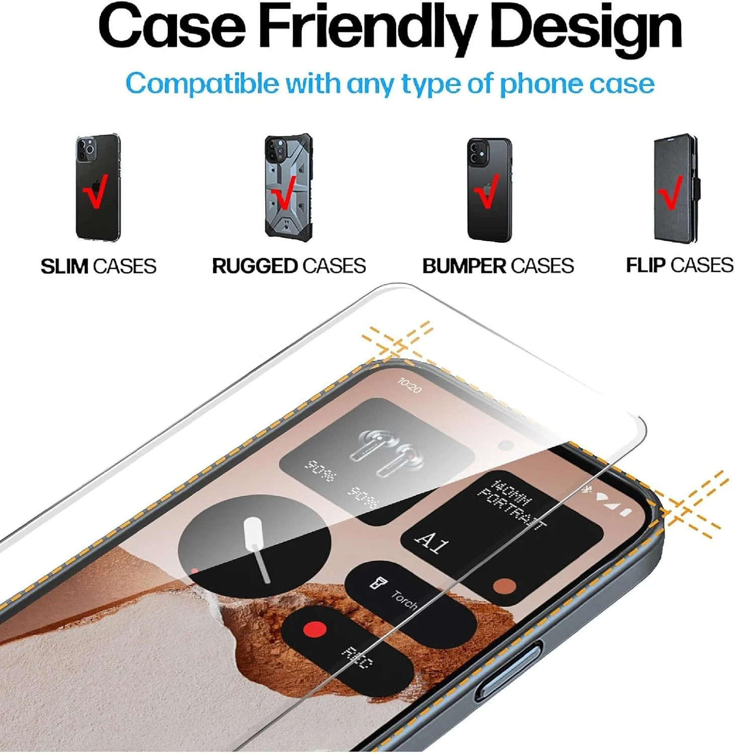 محافظ صفحه نمایش GIOPUEY [3 عدد] سازگار با Nothing CMF Phone 2 PRO، TPU انعطاف پذیر، فوق العاده باریک، سازگار با کاور، مقاوم در برابر خراش