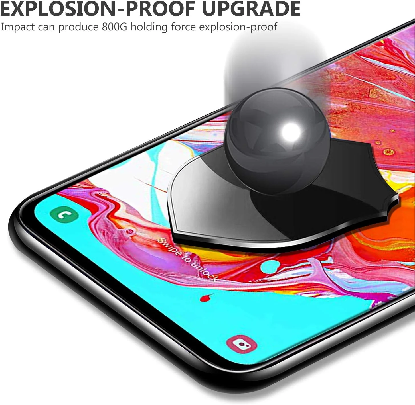 محافظ صفحه نمایش شیشه ای حرارت دیده ELTD برای گوشی سامسونگ گلکسی A70، وضوح HD و نصب آسان بدون حباب محافظ صفحه نمایش شیشه ای حرارت دیده ELTD برای گوشی سامسونگ گلکسی A70، وضوح HD و نصب آسان بدون حباب