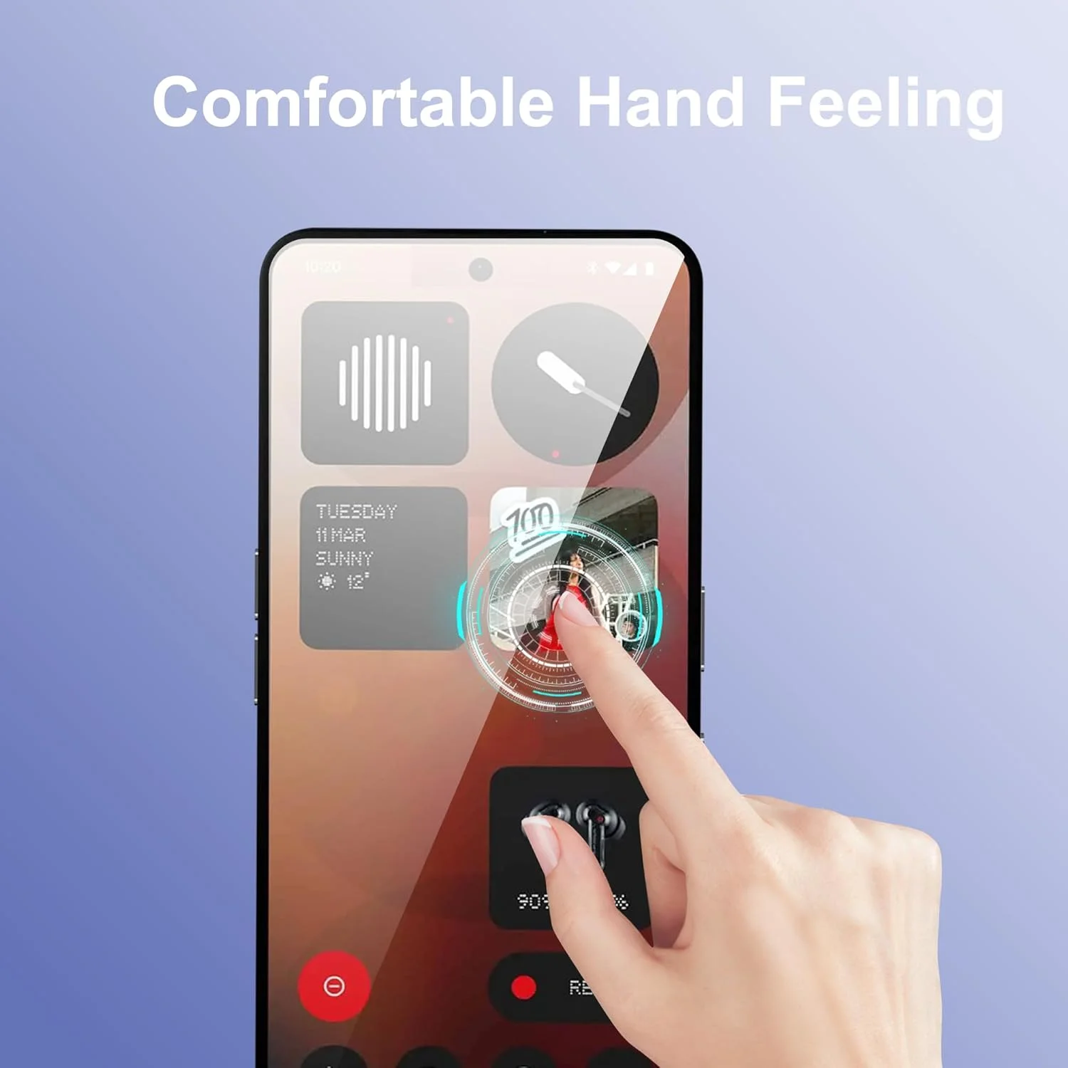 محافظ صفحه نمایش حریم خصوصی CAUHENYEE برای ناتینگ فون 3A/3A Pro، [محافظت سه گانه] ضد جاسوسی، ضد خش، محافظ صفحه نمایش - فیلم محافظ حریم خصوصی با سختی 9H - بسته 2 عددی