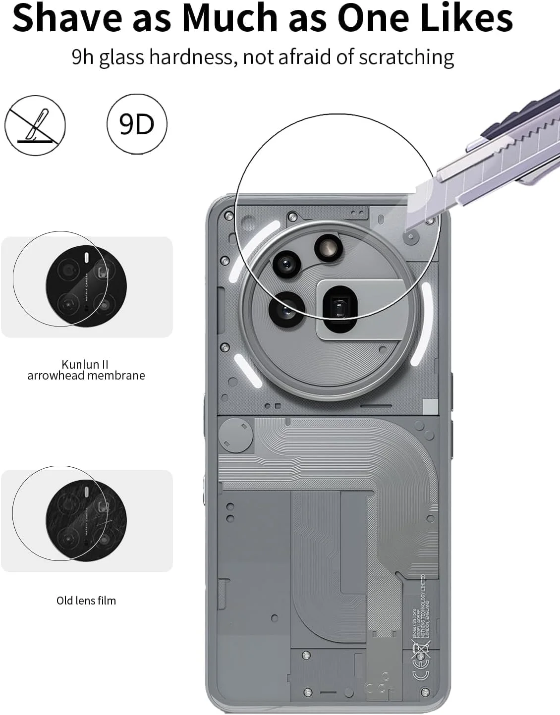 محافظ صفحه نمایش گوشی ناتینگ فون 3A پرو به همراه محافظ لنز دوربین، وضوح 9HD، پوشش کامل، بسته 2 عددی محافظ صفحه نمایش گوشی ناتینگ فون 3A پرو به همراه محافظ لنز دوربین، وضوح 9HD، پوشش کامل، بسته 2 عددی