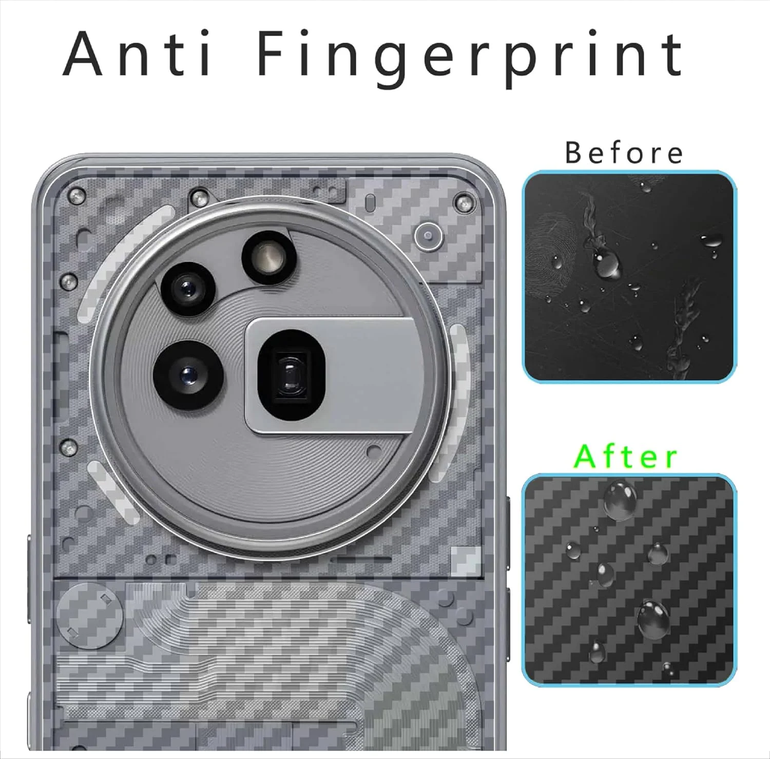 محافظ پشت گوشی سازگار با Nothing Phone 3a Pro، [4 عدد] فیلم نرم PET فوق العاده نازک 0.1 میلی متری پشت [ضد لغزش] [ضد اثر انگشت]