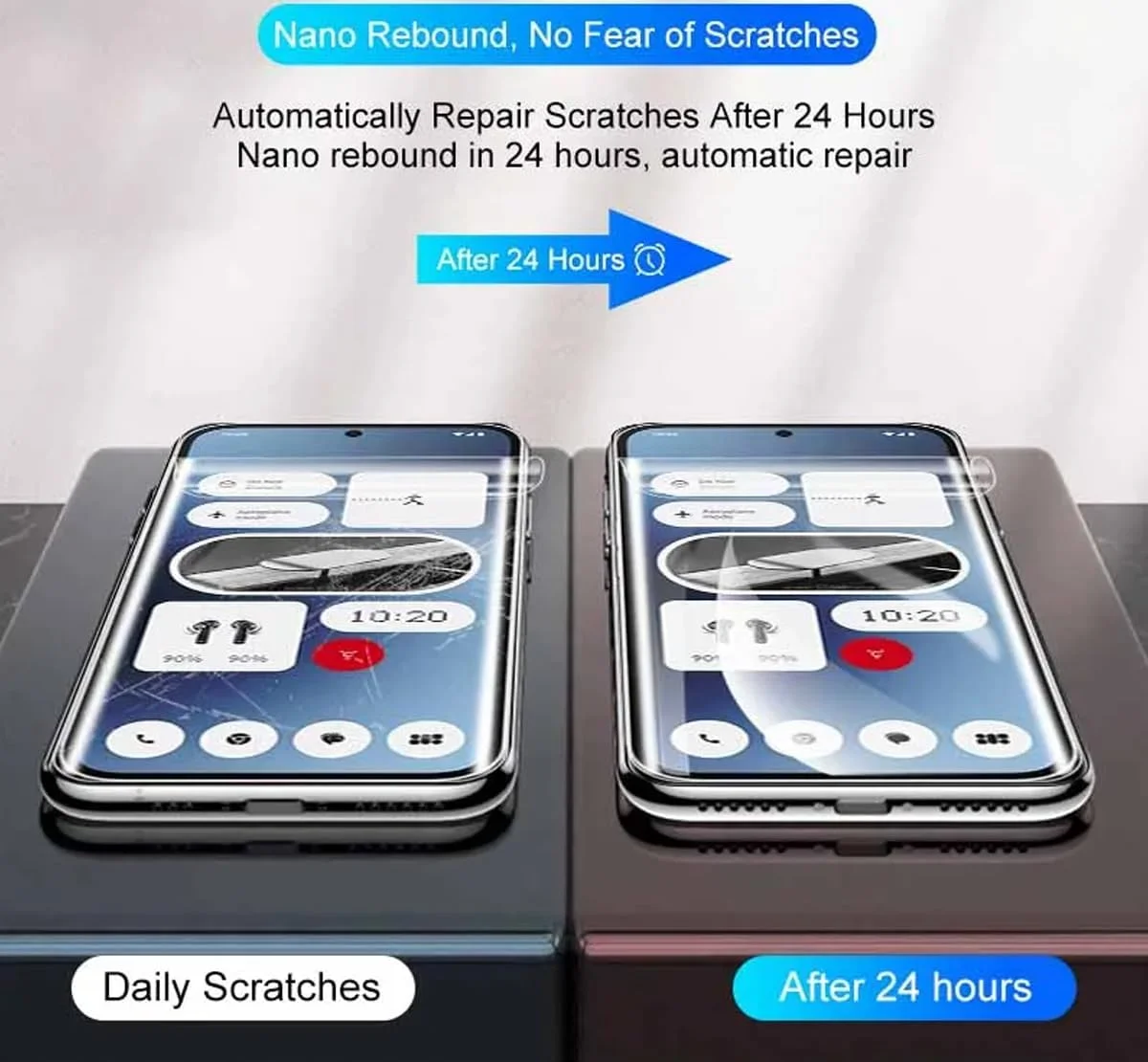 محافظ صفحه نمایش هیدروژل SRSRROP برای ناتینگ فون (3)/3 سایز 6.67 اینچ، بسته 3 عددی، فیلم محافظ TPU نرم، فیلم هیدروژل HD شفاف، فیلم هیدروژل نرم، حس فوق العاده HD و نصب آسان