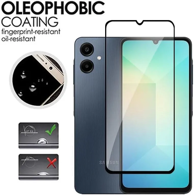 محافظ صفحه نمایش شیشه ای زوبی تک برای سامسونگ گلکسی A06 / گلکسی A07، شیشه حرارت دیده با سختی 9H، ضد اثر انگشت و ضد خش برای سامسونگ گلکسی A06 / A07