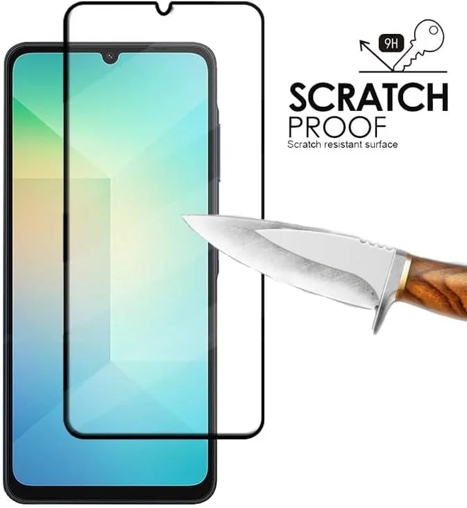 محافظ صفحه نمایش شیشه ای زوبی تک برای سامسونگ گلکسی A06 / گلکسی A07، شیشه حرارت دیده با سختی 9H، ضد اثر انگشت و ضد خش برای سامسونگ گلکسی A06 / A07