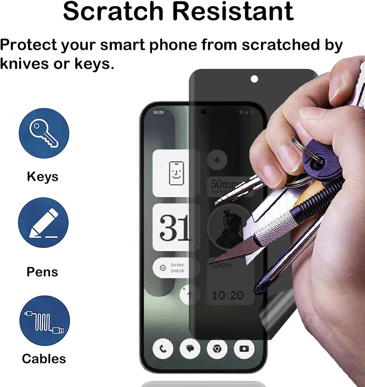 محافظ صفحه نمایش حریم خصوصی برای ناتینگ فون 2a/2a Plus/2a+، بسته 2 عددی، فیلم حریم خصوصی، مقاوم در برابر خراش، ضد اثر انگشت، محافظ صفحه نمایش TPU انعطاف پذیر ضد جاسوسی برای ناتینگ فون 2a/2a Plus محافظ صفحه نمایش حریم خصوصی برای ناتینگ فون 2a/2a Plus/2a+، بسته 2 عددی، فیلم حریم خصوصی، مقاوم در برابر خراش، ضد اثر انگشت، محافظ صفحه نمایش TPU انعطاف پذیر ضد جاسوسی برای ناتینگ فون 2a/2a Plus