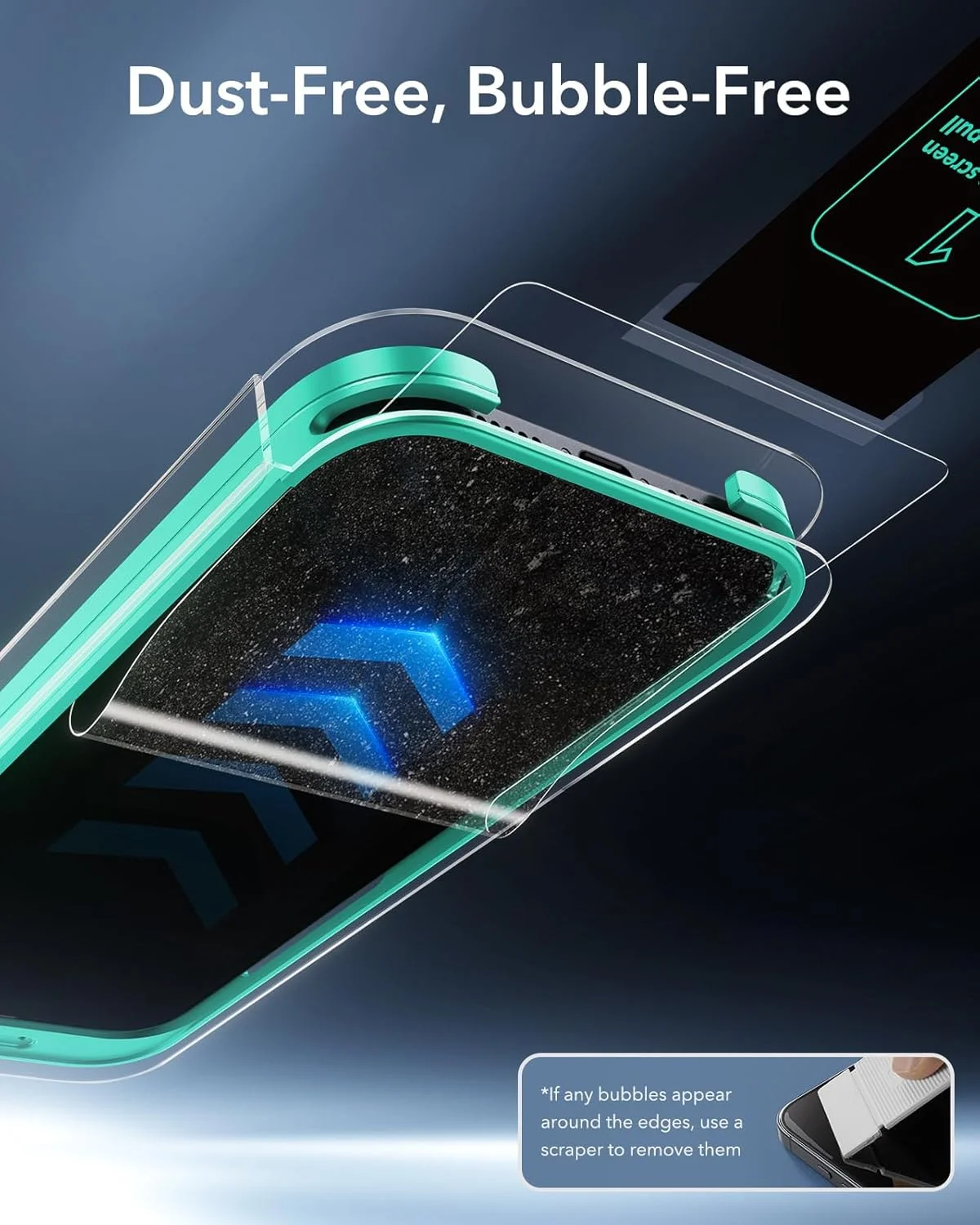 محافظ صفحه نمایش شیشه ای 9H+ سه عددی ESR برای آیفون 16 پرو، شیشه حرارت دیده فوق العاده سخت Armorite