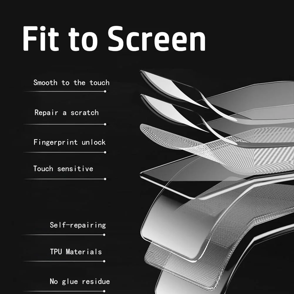 محافظ صفحه نمایش هیدروژل Hhfcryst برای ناتینگ فون (2)، بسته 3 عددی محافظ صفحه نمایش TPU نرم و شفاف با وضوح بالا (غیر شیشه حرارت دیده)