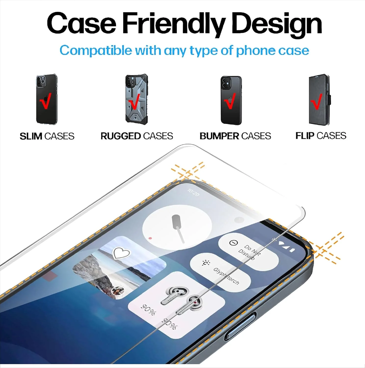 محافظ صفحه نمایش ژیوپوی [بسته 3 عددی] سازگار با ناتینگ فون 3a، TPU انعطاف پذیر با انتقال بالا، فوق العاده نازک، مقاوم در برابر خراش، سازگار با قاب، ضد روغن، صاف