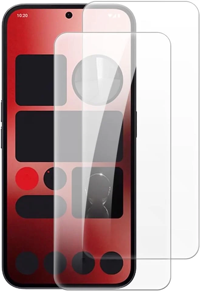 شاین تایم [بسته 2 عددی] محافظ صفحه نمایش شیشه ای حرارت دیده سازگار با Nothing Phone 2a Plus (6.7 اینچ)، HD شفاف ضد خش بدون حباب سازگار با قاب