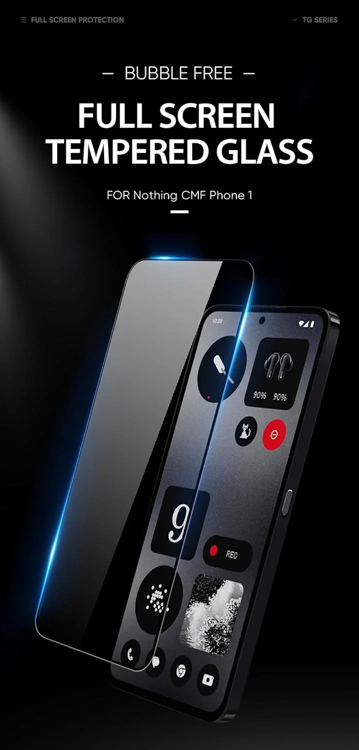 محافظ صفحه نمایش شیشه ای حرارت دیده 10D داکس داکیس طراحی شده برای گوشی ناتینگ CMF Phone 1، شیشه آلومینیوم-سیلیکون 0.33 میلی متری ضد جاسوسی - مشکی (تک عددی) محافظ صفحه نمایش شیشه ای حرارت دیده 10D داکس داکیس طراحی شده برای گوشی ناتینگ CMF Phone 1، شیشه آلومینیوم-سیلیکون 0.33 میلی متری ضد جاسوسی - مشکی (تک عددی)