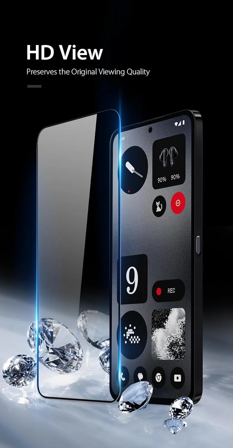 محافظ صفحه نمایش شیشه ای حرارت دیده 10D داکس داکیس طراحی شده برای گوشی ناتینگ CMF Phone 1، شیشه آلومینیوم-سیلیکون 0.33 میلی متری ضد جاسوسی - مشکی (تک عددی) محافظ صفحه نمایش شیشه ای حرارت دیده 10D داکس داکیس طراحی شده برای گوشی ناتینگ CMF Phone 1، شیشه آلومینیوم-سیلیکون 0.33 میلی متری ضد جاسوسی - مشکی (تک عددی)