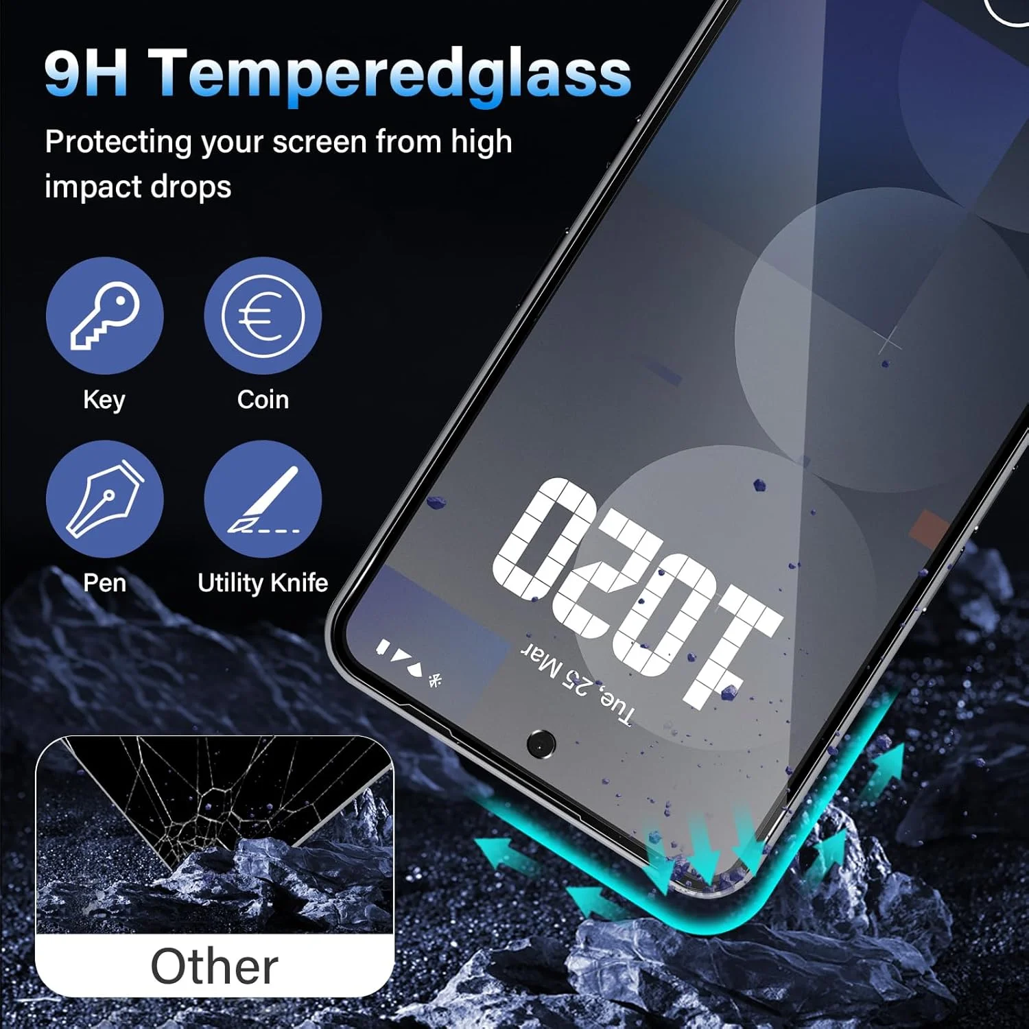 محافظ صفحه نمایش حریم خصوصی تمام صفحه Funrae برای ناتینگ فون 3A/3A Pro، شیشه حرارت دیده، فیلم ضد جاسوسی با سختی 9H، شیشه محافظ حریم خصوصی، محافظ صفحه نمایش حریم خصوصی ضد جاسوسی [بسته 2 عددی]