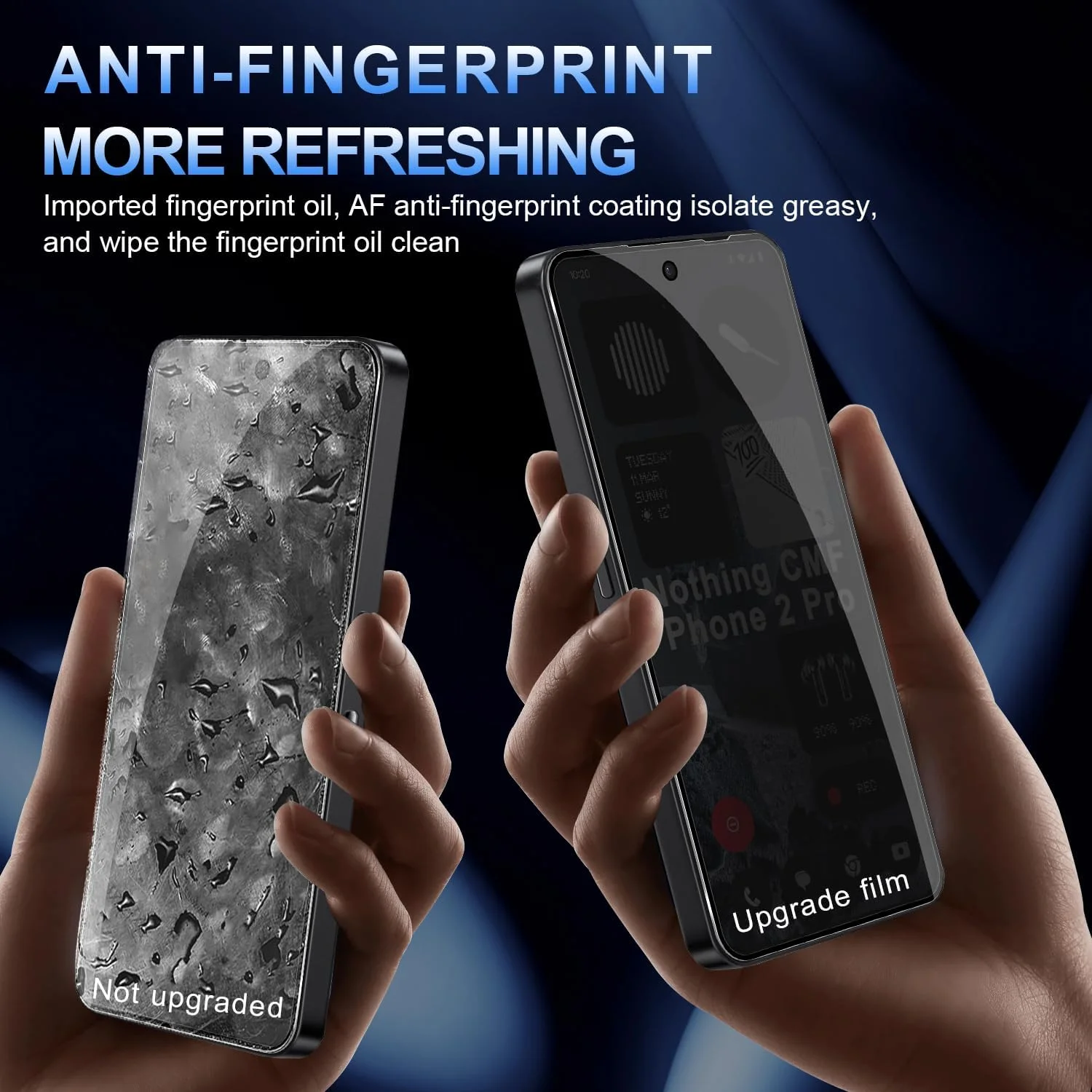 محافظ صفحه نمایش حریم خصوصی Holilo بسته 2 عددی برای گوشی CMF Phone 2 Pro، شیشه حرارت دیده ضد جاسوسی با لبه مشکی محافظ صفحه نمایش حریم خصوصی Holilo بسته 2 عددی برای گوشی CMF Phone 2 Pro، شیشه حرارت دیده ضد جاسوسی با لبه مشکی