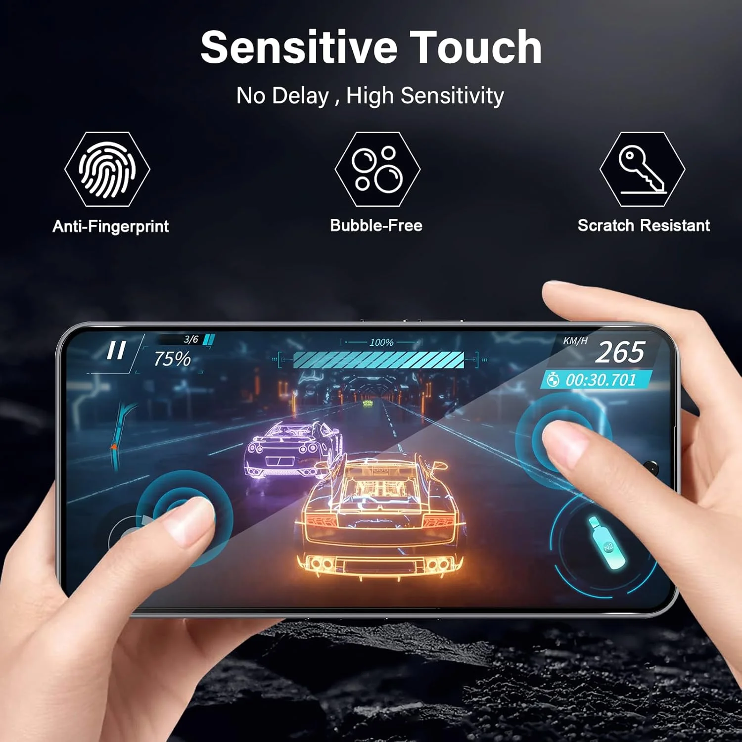 محافظ صفحه نمایش حریم خصوصی تمام صفحه Funrae برای ناتینگ فون 3A/3A Pro، شیشه حرارت دیده، فیلم ضد جاسوسی با سختی 9H، شیشه محافظ حریم خصوصی، محافظ صفحه نمایش حریم خصوصی ضد جاسوسی [بسته 2 عددی]