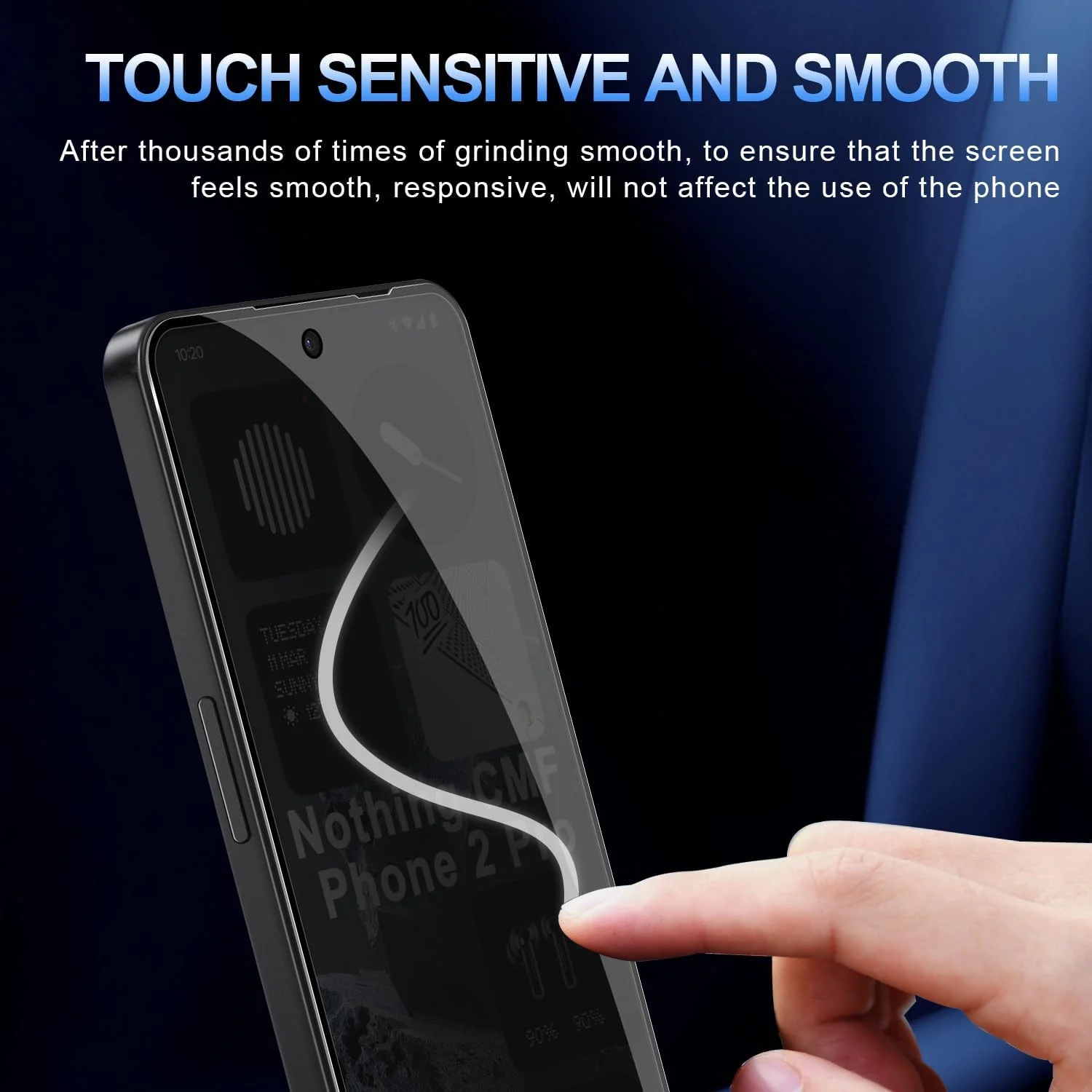 محافظ صفحه نمایش حریم خصوصی Holilo بسته 2 عددی برای گوشی CMF Phone 2 Pro، شیشه حرارت دیده ضد جاسوسی با لبه مشکی محافظ صفحه نمایش حریم خصوصی Holilo بسته 2 عددی برای گوشی CMF Phone 2 Pro، شیشه حرارت دیده ضد جاسوسی با لبه مشکی