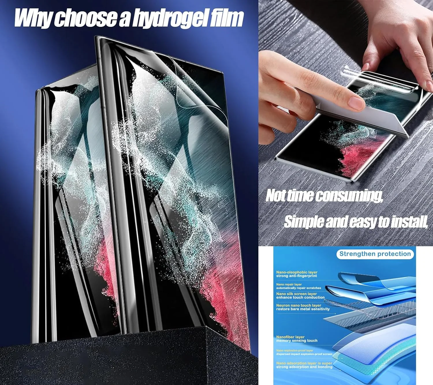 محافظ صفحه نمایش هیدروژلی با حساسیت بالا Renwox برای Nothing Phone (3) / Phone3 5G 6.67 اینچ، محافظ صفحه نمایش شفاف HD انعطاف پذیر، ضد انفجار، ضد اثر انگشت، فیلم هیدرولیک بسته 2 عددی محافظ صفحه نمایش هیدروژلی با حساسیت بالا Renwox برای Nothing Phone (3) / Phone3 5G 6.67 اینچ، محافظ صفحه نمایش شفاف HD انعطاف پذیر، ضد انفجار، ضد اثر انگشت، فیلم هیدرولیک بسته 2 عددی