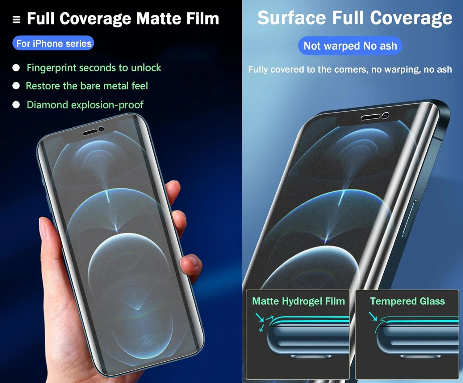 بسته 2 عددی محافظ صفحه نمایش مات هیدروژلی ضد اثر انگشت برای ناتینگ فون (3) 5G سایز 6.67 اینچ، فیلم محافظ ضد تابش نور با حساسیت بالا، ضد انفجار، محافظ صفحه نمایش TPU انعطاف پذیر، غیر شیشه ای بسته 2 عددی محافظ صفحه نمایش مات هیدروژلی ضد اثر انگشت برای ناتینگ فون (3) 5G سایز 6.67 اینچ، فیلم محافظ ضد تابش نور با حساسیت بالا، ضد انفجار، محافظ صفحه نمایش TPU انعطاف پذیر، غیر شیشه ای