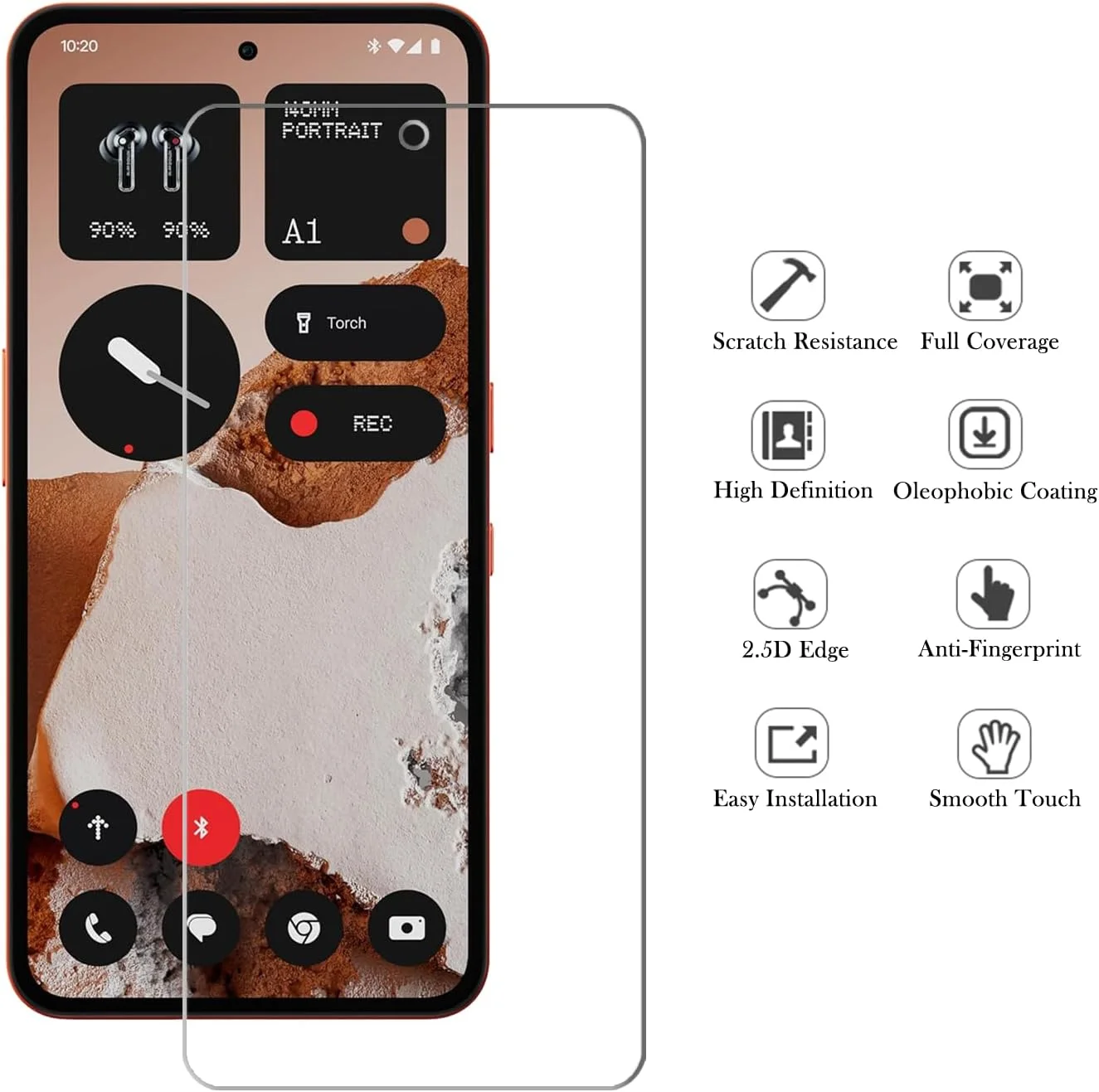 محافظ صفحه نمایش 3 عددی برای تلفن Nothing CMF Phone 2 Pro، فیلم شیشه ای حرارت دیده، سازگار با قاب، ضد خش، سختی 9H محافظ صفحه نمایش 3 عددی برای تلفن Nothing CMF Phone 2 Pro، فیلم شیشه ای حرارت دیده، سازگار با قاب، ضد خش، سختی 9H