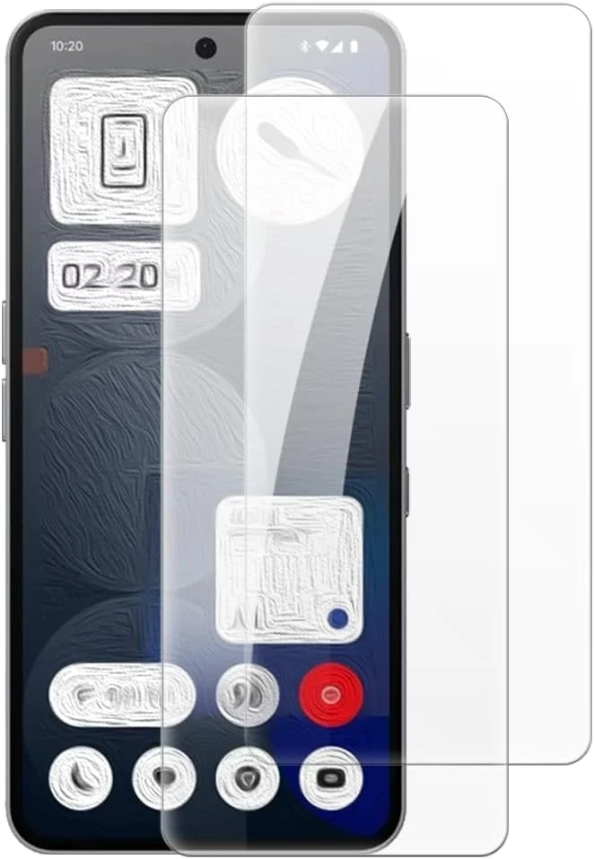 شاین تایم [بسته 2 عددی] محافظ صفحه نمایش شیشه ای حرارت دیده سازگار با ناتینگ فون 3A پرو 5G (6.77 اینچ)، HD شفاف ضد خش بدون حباب، سازگار با قاب