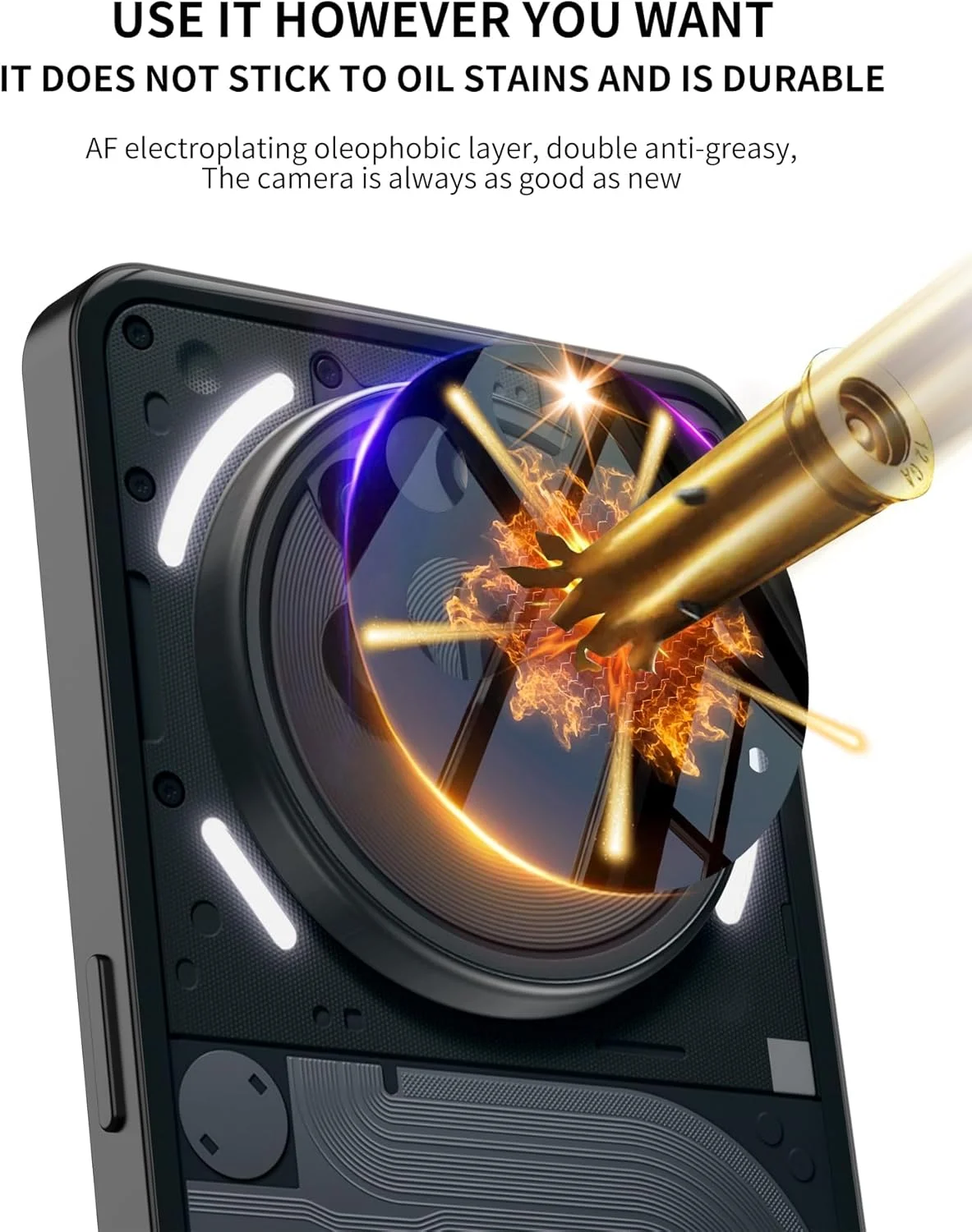 محافظ لنز دوربین TINGYR سازگار با Nothing Phone 3a Pro، (2 عدد) محافظ دوربین HD ضد خش و ضد اثر انگشت با محافظت کامل برای Nothing Phone 3a Pro