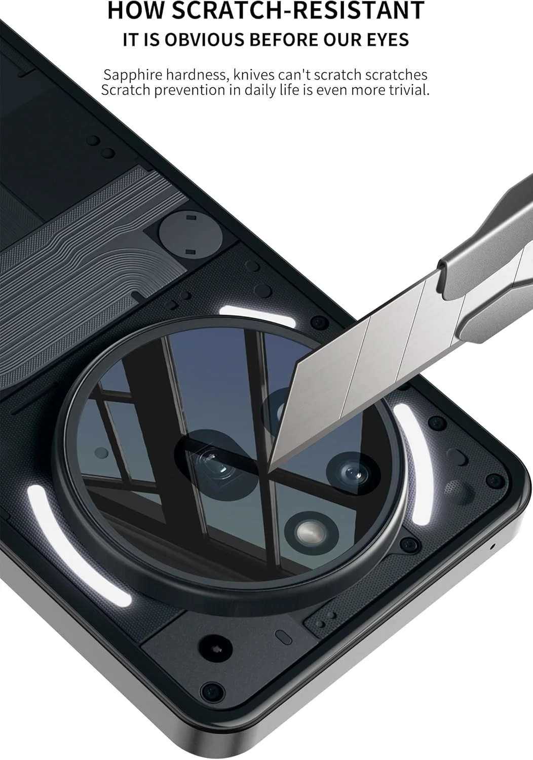 محافظ لنز دوربین TINGYR سازگار با Nothing Phone 3a Pro، (2 عدد) محافظ دوربین HD ضد خش و ضد اثر انگشت با محافظت کامل برای Nothing Phone 3a Pro