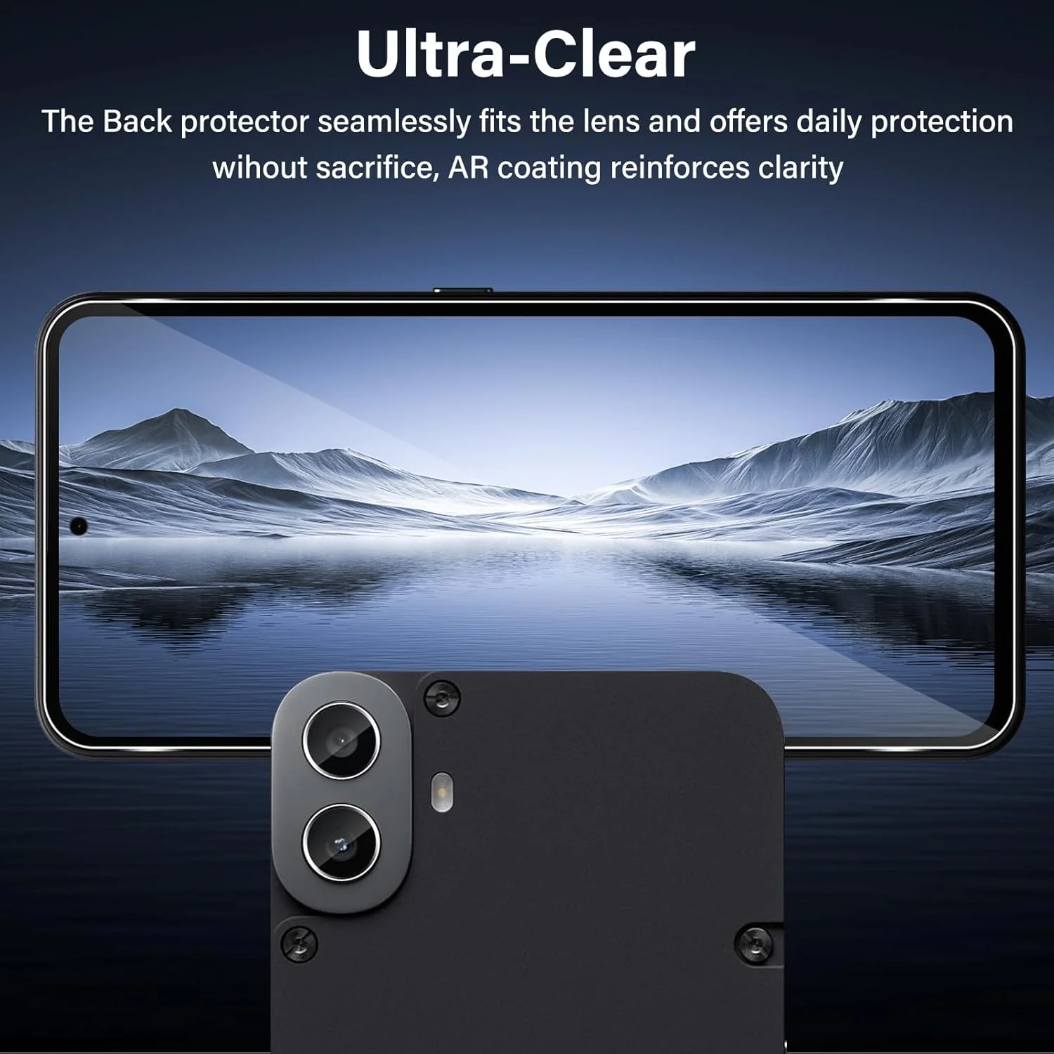 محافظ صفحه نمایش شیشه ای حرارت دیده Haofun، 2 عدد برای گوشی Nothing CMF Phone 1 و 2 عدد محافظ لنز دوربین عقب، 0.33 میلی متر، سختی 9H، ضد خش، محافظ شیشه ای HD