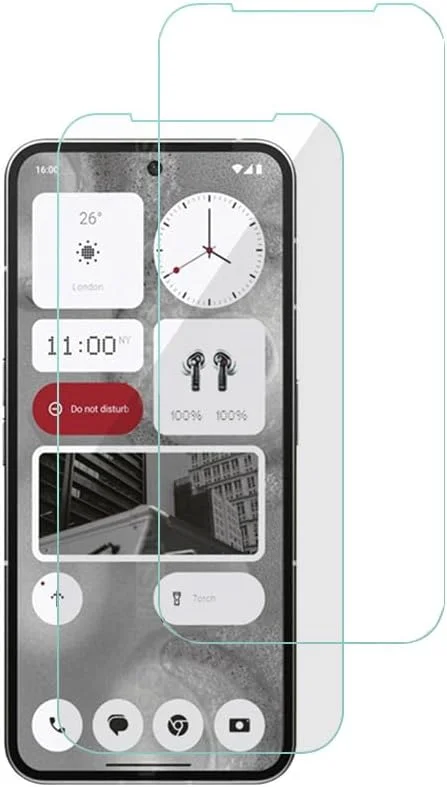 WIIKAI Pack of 2 Tempered Glass Screen Protectors Compatible with Nothing Phone (2a) Plus Tempered Glass Screen Protector.