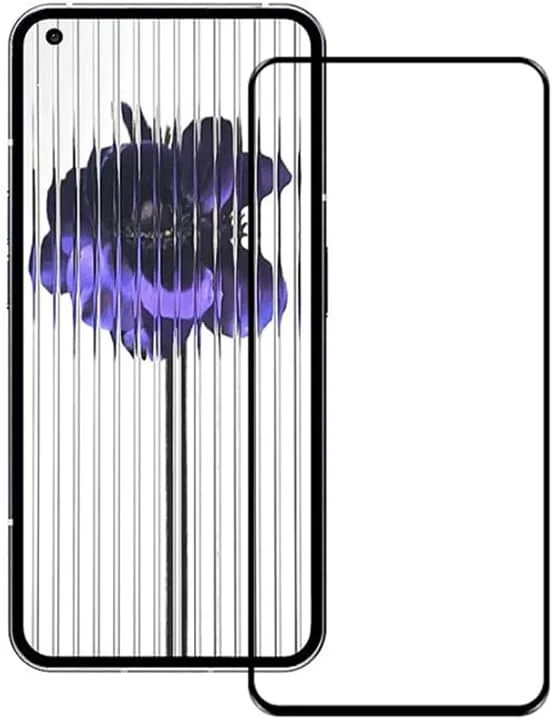 محافظ صفحه نمایش شیشه ای حرارت دیده 9D گروتری سازگار با ناتینگ فون 2، لبه مشکی، شفاف، ضد خش، فیلم محافظ جلویی برای ناتینگ فون 2