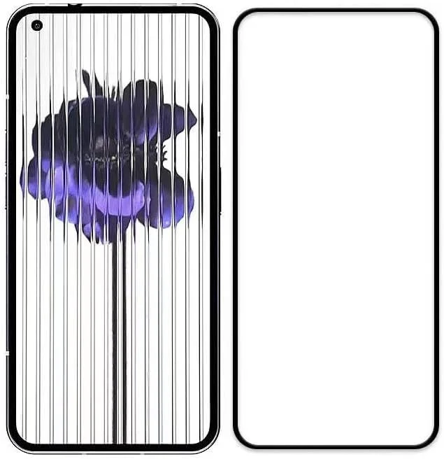 محافظ صفحه نمایش شیشه ای حرارت دیده 9D گروتری سازگار با ناتینگ فون 2، لبه مشکی، شفاف، ضد خش، فیلم محافظ جلویی برای ناتینگ فون 2
