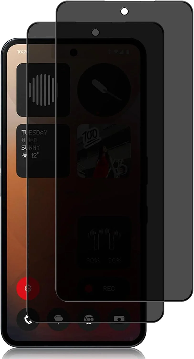 PaceBid 2 Pack Privacy Screen Protector Compatible with Nothing Phone (3a) 5G, Anti Spy Tempered Glass Film 9H Hardness Anti-Scratch Privacy Protection Protective Film for Nothing Phone (3a) 5G
