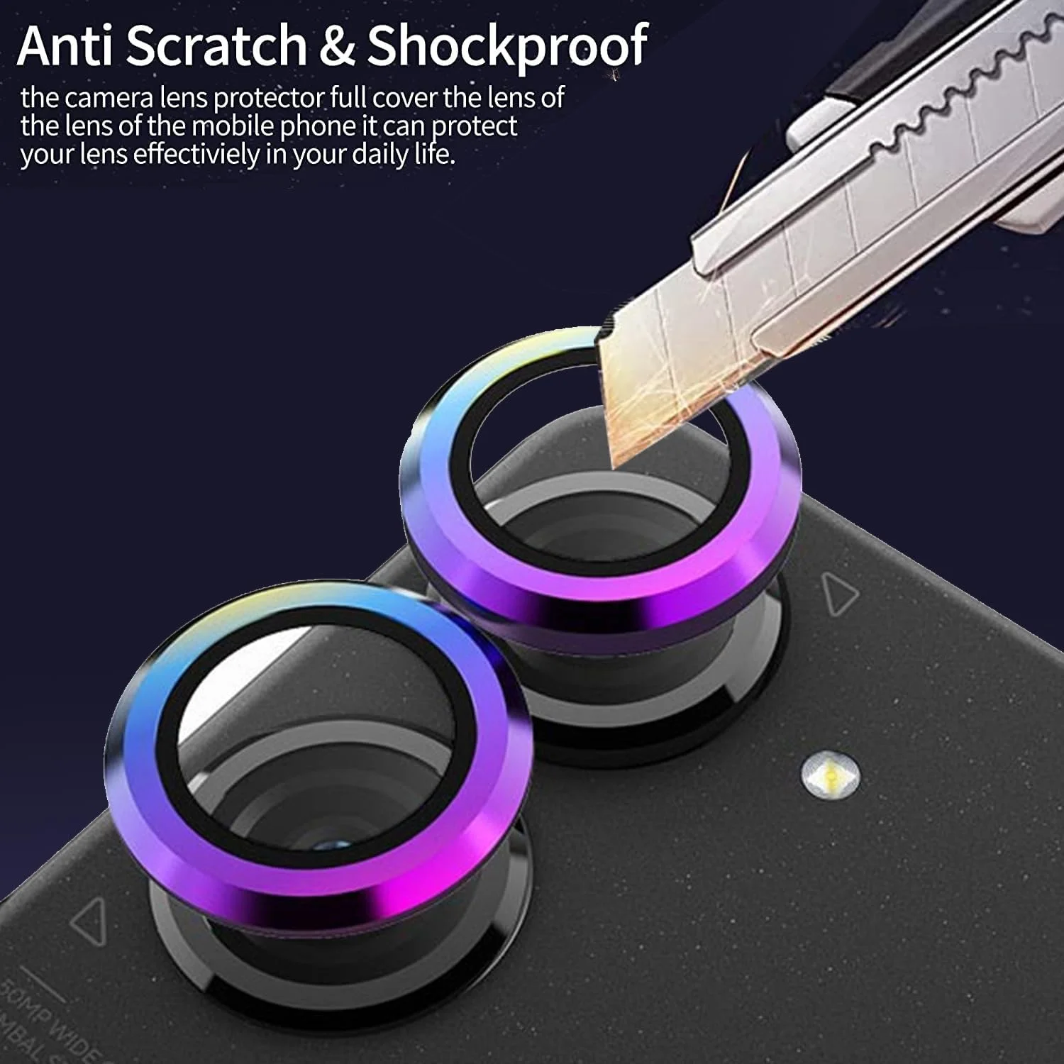 محافظ لنز دوربین گوشی ناتینگ فون (2) Zeking (2 عددی)، شیشه حرارت دیده 9H فوق العاده نازک با وضوح HD مقاوم در برابر خش به همراه لبه آلومینیومی، پوشش لنز فلزی تکی (رنگ)