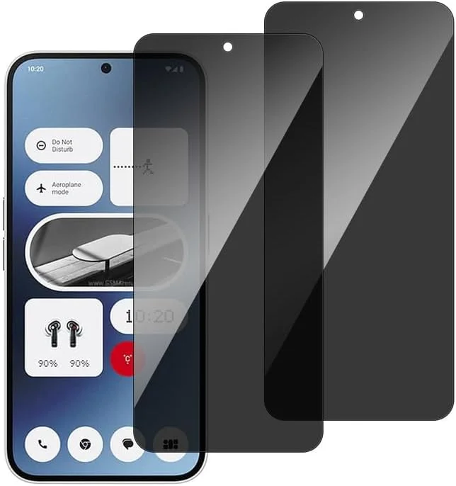 محافظ صفحه نمایش حریم خصوصی شیشه ای حرارتی chejuza برای ناتینگ فون 2a/2a Plus 5g [بسته 2 عددی]، سختی 9H، شیشه محافظ پوشش کامل، ضد جاسوسی، محافظ صفحه نمایش HD بدون حباب