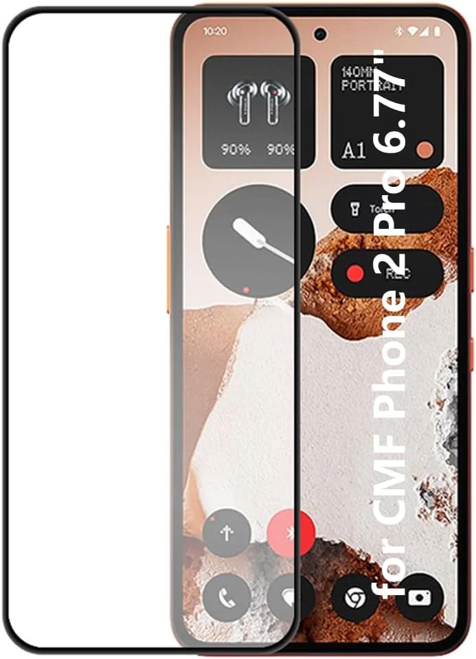 محافظ صفحه نمایش Kepuch سازگار با گوشی Nothing CMF Phone 2 Pro 6.77 اینچ - شیشه حرارت دیده، 2 عدد