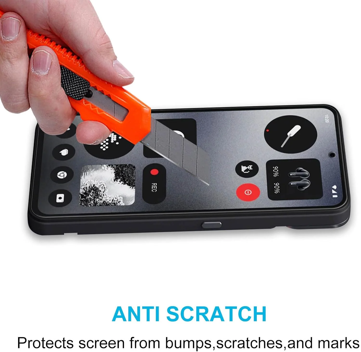 محافظ صفحه نمایش دیدیسکی (2+2 عددی) برای گوشی ناتینگ CMF Phone 1 5G، شامل 2 عدد محافظ صفحه نمایش شیشه ای حرارت دیده به همراه 2 عدد محافظ لنز دوربین، سختی 9H، نصب آسان، مقاوم در برابر خراش، HD