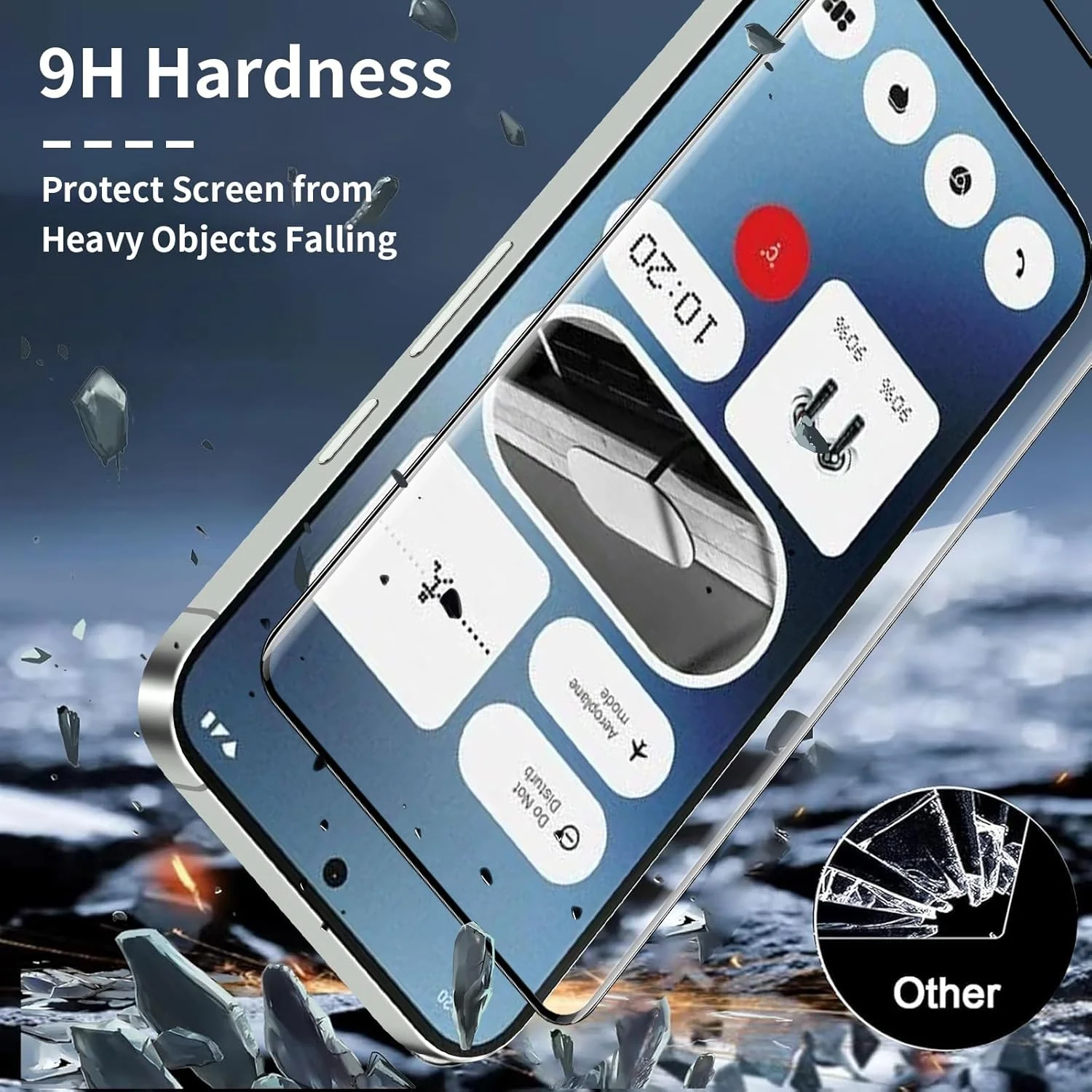 محافظ صفحه نمایش Oelrstfe مدل 2 عددی برای Nothing Phone (2a) / Phone (2a) Plus به همراه 2 عدد محافظ دوربین، سختی 9H، شفافیت HD، ضد خش، بدون حباب، شیشه حرارت دیده فوق العاده مقاوم 6.7 اینچ