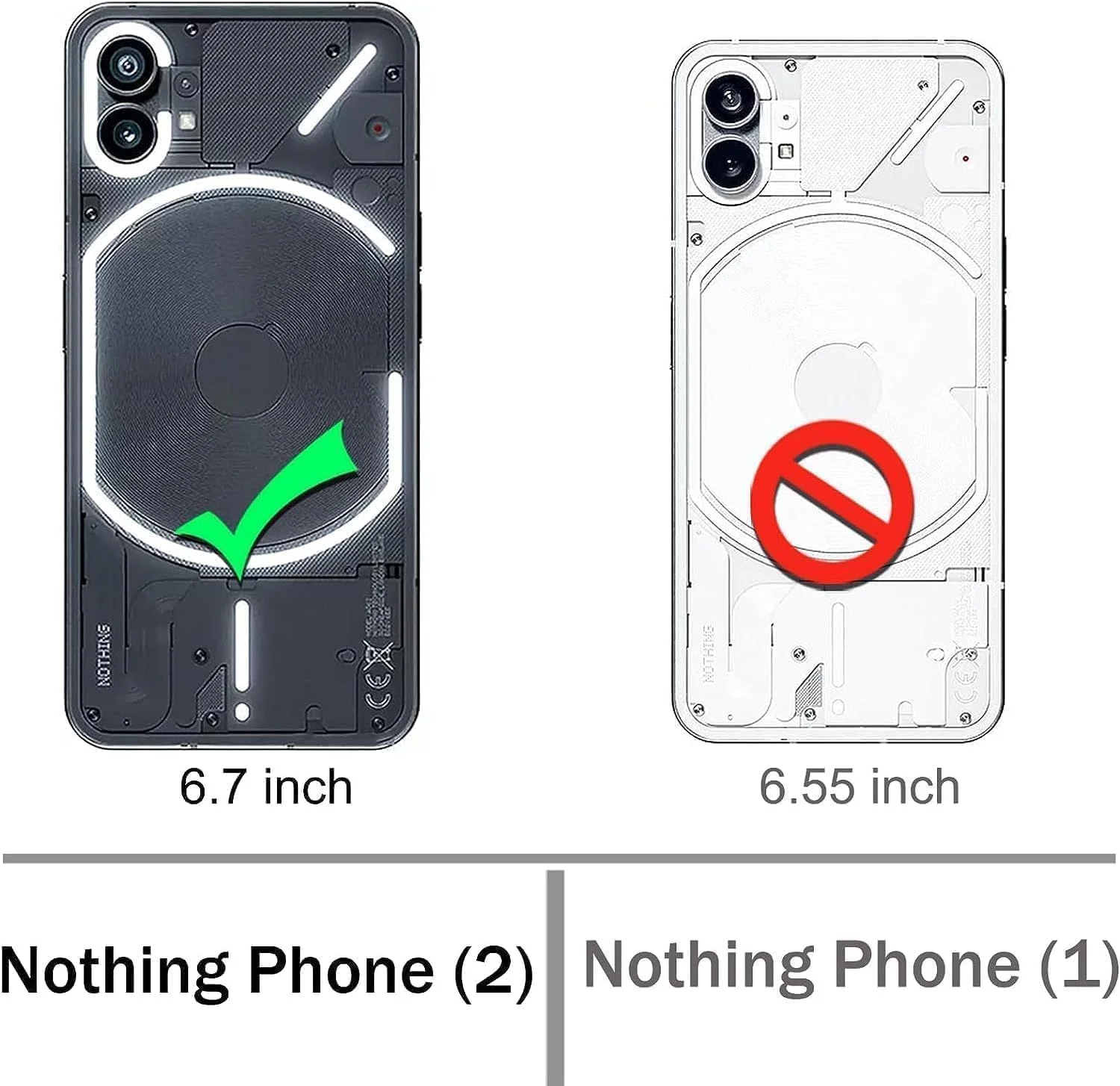 کاور محافظ گوشی ناتینگ فون 2 به همراه محافظ صفحه نمایش حریم خصوصی (1+2 تکه)، کاور نرم TPU شفاف HD ضد خش و ضد دید