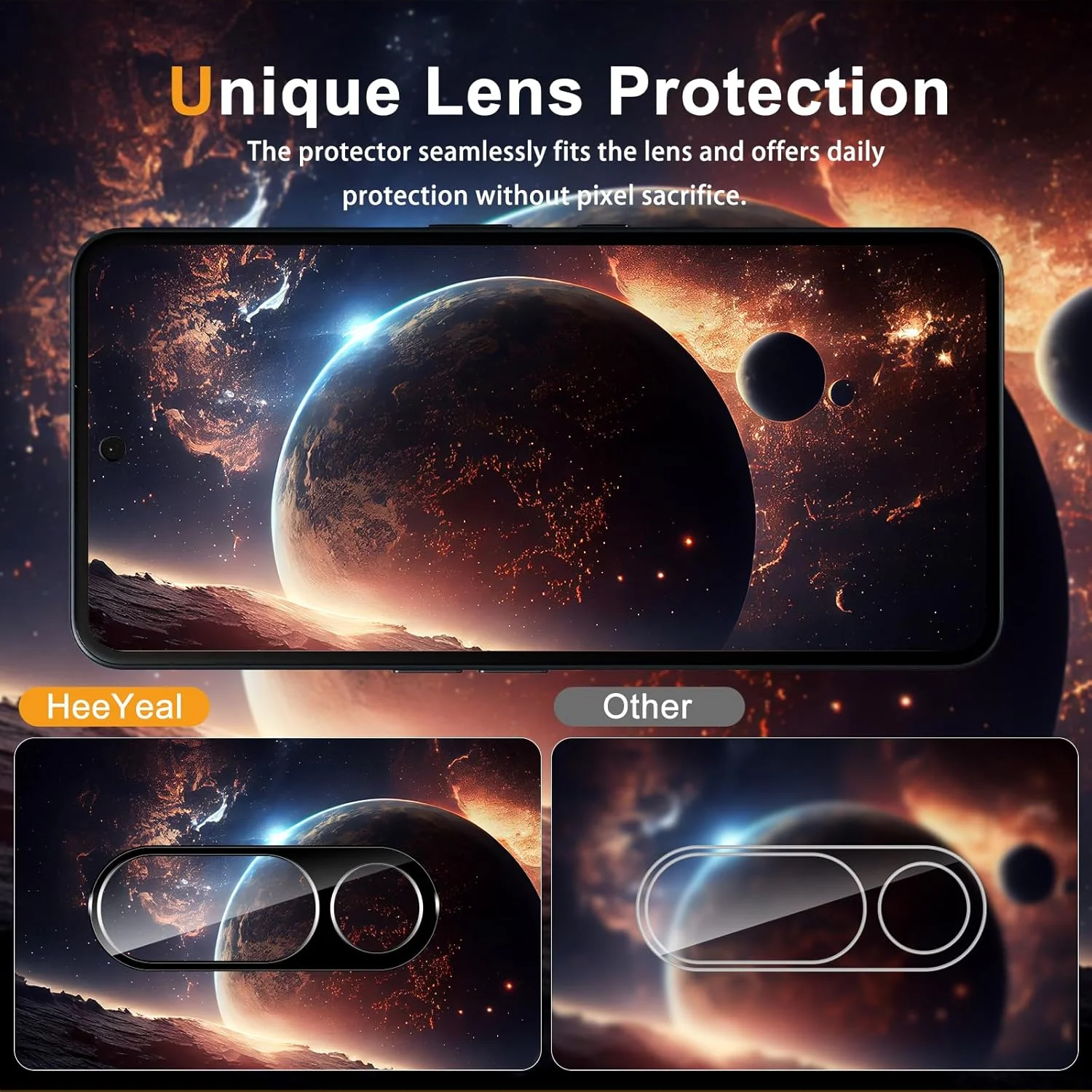 محافظ صفحه نمایش حریم خصوصی HeeYeal بسته 2 عددی برای Nothing Phone (3a) به همراه محافظ لنز دوربین بسته 2 عددی، [ضد خش] [سختی 9H] فیلم شیشه ای حرارت دیده ضد جاسوسی برای Nothing Phone (3a)