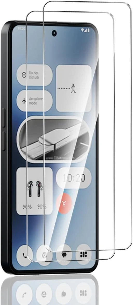 محافظ صفحه نمایش شیشه ای تمپرد Bekiikoo برای ناتینگ فون (3a) Pro، بسته 2 عددی، سختی 9H، ضد خش، شفافیت HD، محافظ صفحه نمایش برای ناتینگ فون (3a) Pro