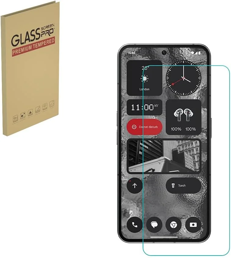 محافظ صفحه نمایش شیشه ای حرارت دیده HYGMOCC طراحی شده برای Nothing Phone 2، شفافیت HD، سختی 9H، ضد خش، سازگار با قاب (1 عدد)