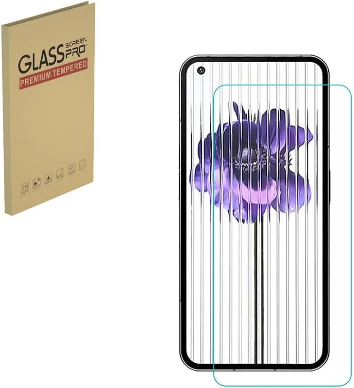 محافظ صفحه نمایش شیشه ای تمپرد طراحی شده برای ناتینگ فون 1 از هیگموک، شفافیت HD، سختی 9H، ضد خش، سازگار با قاب (بسته 1 عددی)