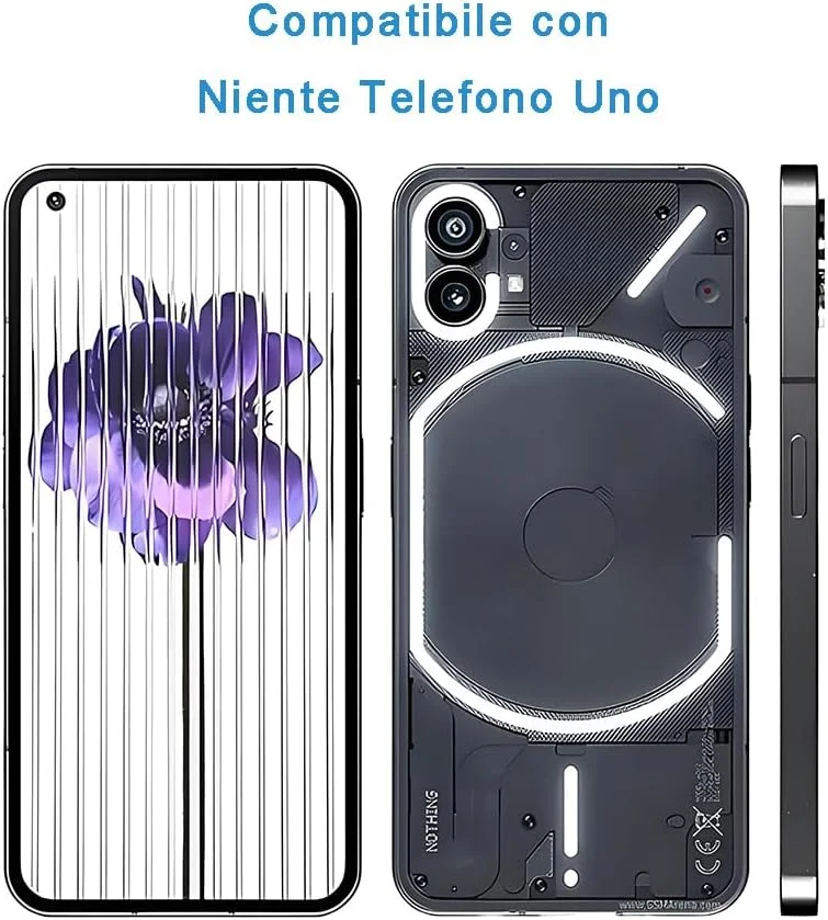 محافظ صفحه نمایش شیشه ای تمپرد طراحی شده برای ناتینگ فون 1 از هیگموک، شفافیت HD، سختی 9H، ضد خش، سازگار با قاب (بسته 1 عددی)