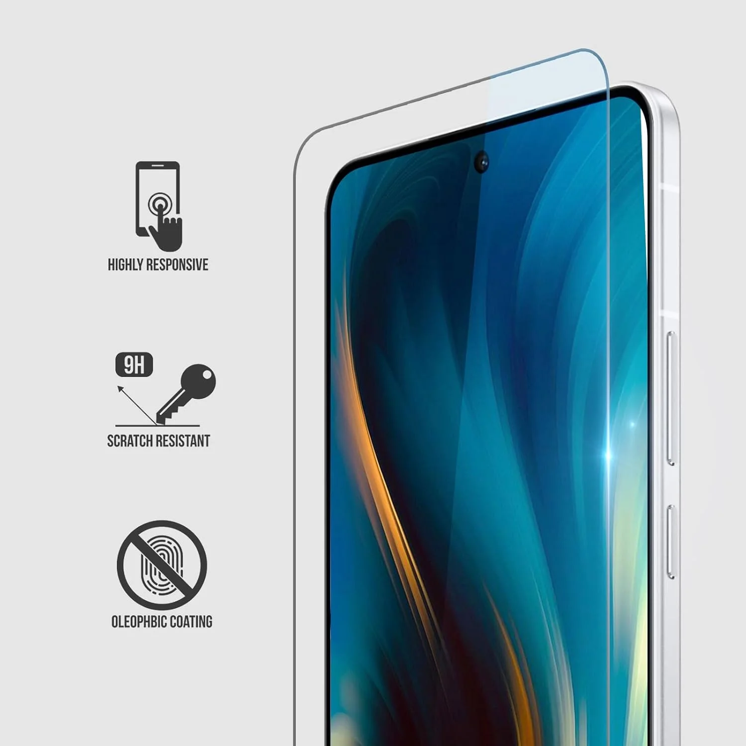 محافظ صفحه نمایش شیشه ای TailTech برای Nothing Phone 2A، بسته 3 عددی، محافظ صفحه نمایش بسیار شفاف برای Nothing Phone 2A از جنس شیشه حرارت دیده، محافظ صفحه نمایش شیشه ای