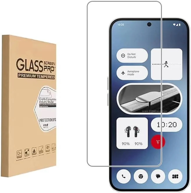 محافظ صفحه نمایش شیشه ای حرارت دیده Shunwige، طراحی شده برای Nothing Phone (2A)، شیشه حرارت دیده/قاب تراز/مقاوم در برابر خراش/فقط پوشش ناحیه نمایش